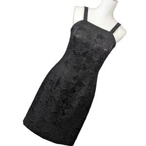 NWOT! DEMETRIOS! LUXE, HAND BEADED  PAISLEY FLORAL "LITTLE BLACK DRESS!" SZ 6